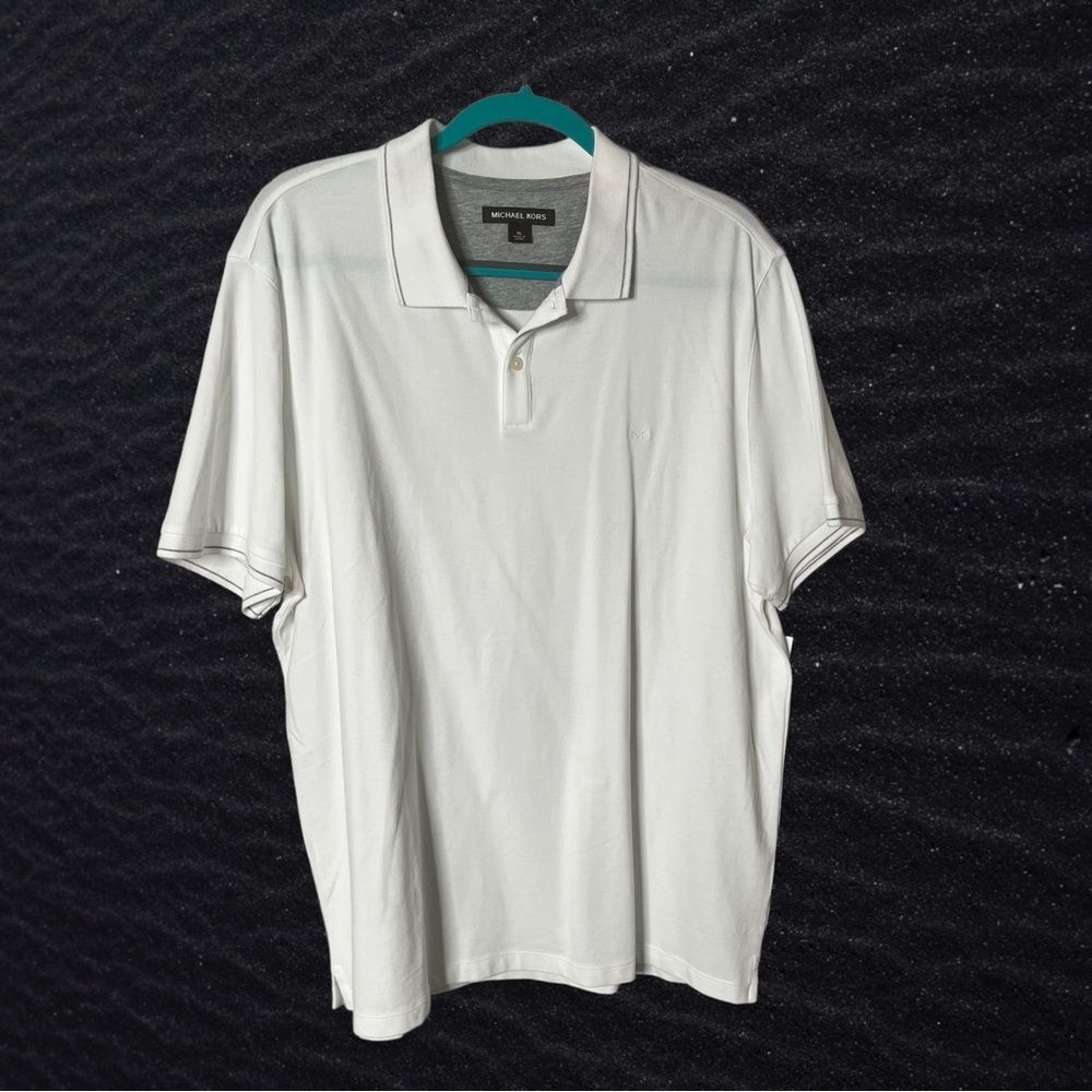 MICHAEL KORS men’s Short Sleeve Shirt with Gray Trim Size XL NWT